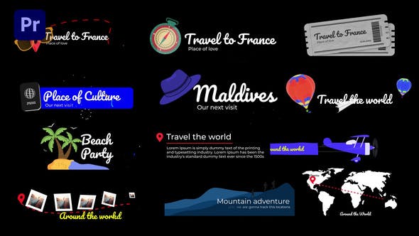 Videohive - Travel Lower Thirds - 33559072