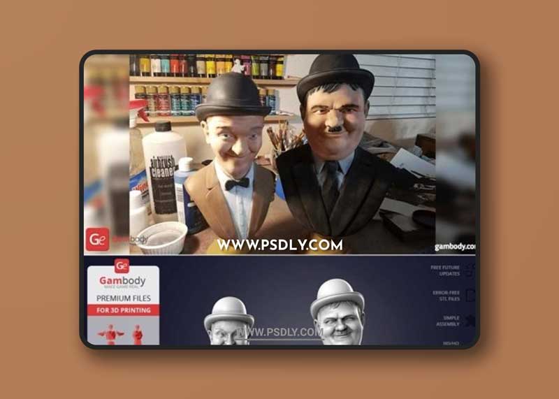 Laurel and Hardy Busts – 3D Print Model