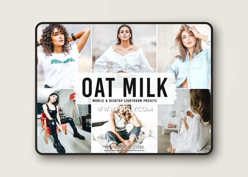 Oat Milk Mobile & Desktop Lightroom Presets