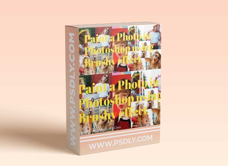 Paint a Photo in Photoshop using Brushy Effect-A graphic design For Lunch Class
