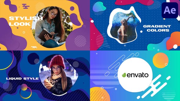 Videohive Colorful Liquid Slideshow | After Effects 33279274