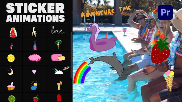 Videohive - Happy Summer Stickers - 33457439