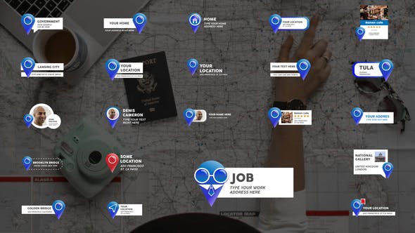 Videohive Location Pin Titles After Effects 33316397