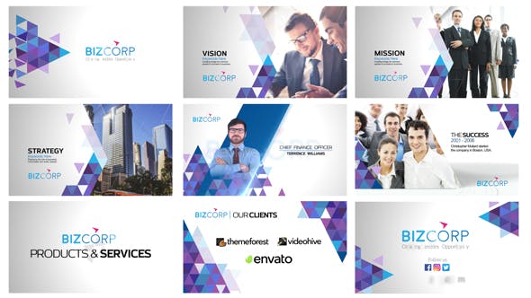Videohive Triangle Corporate Profile 17814335