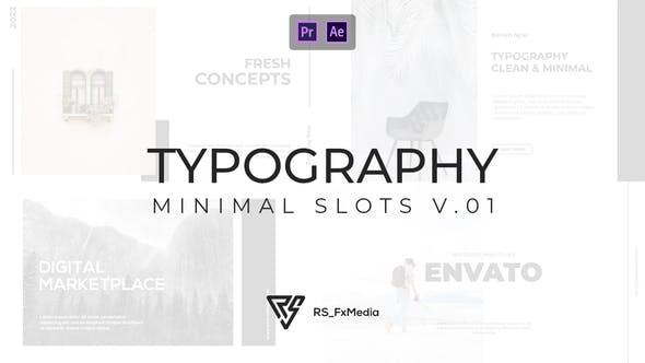 Videohive - Typography Slide - Minimal Slots V.03 | MOGRT - 33415717