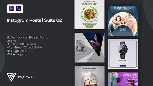 Videohive - Instagram Posts | Suite 02| MOGRT - 33431238