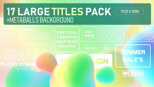 Videohive Metta Balls Titles Pack 33314509