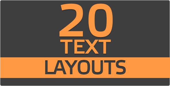 Videohive 20 Text Layouts 10108617