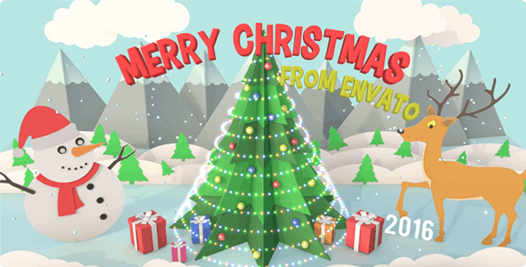 Videohive Christmas Pop Up Card 14020447