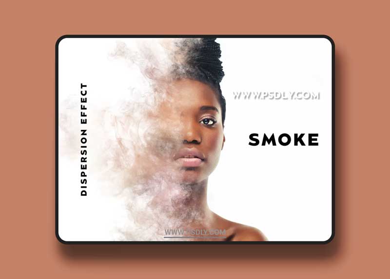 Smoke Dispersion Photo Effect Mockup 399805797