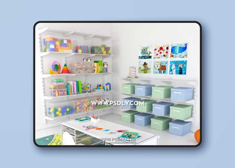 Storage system for the children's room Elfa 3D MODEL