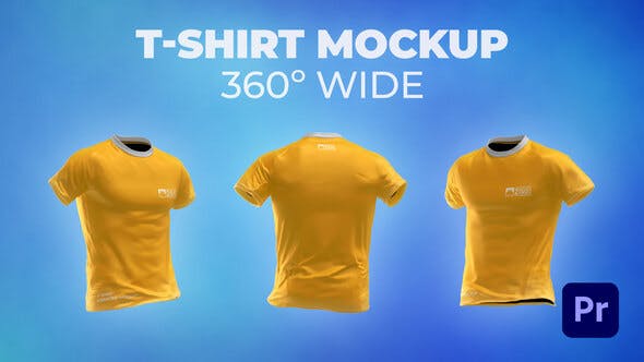 Videohive - T-shirt 360º Wide Mockup Template - Animated Mockup PREMIERE - 33580067