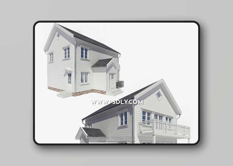 Two-storey house 3D Model