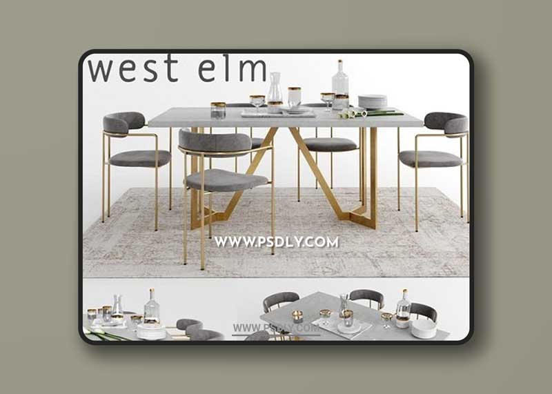 WEST ELM set 4 3D Model