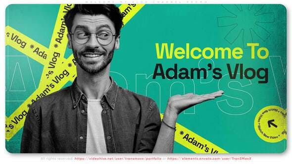 Videohive Welcome My Vlog | Channel Promo 33482955