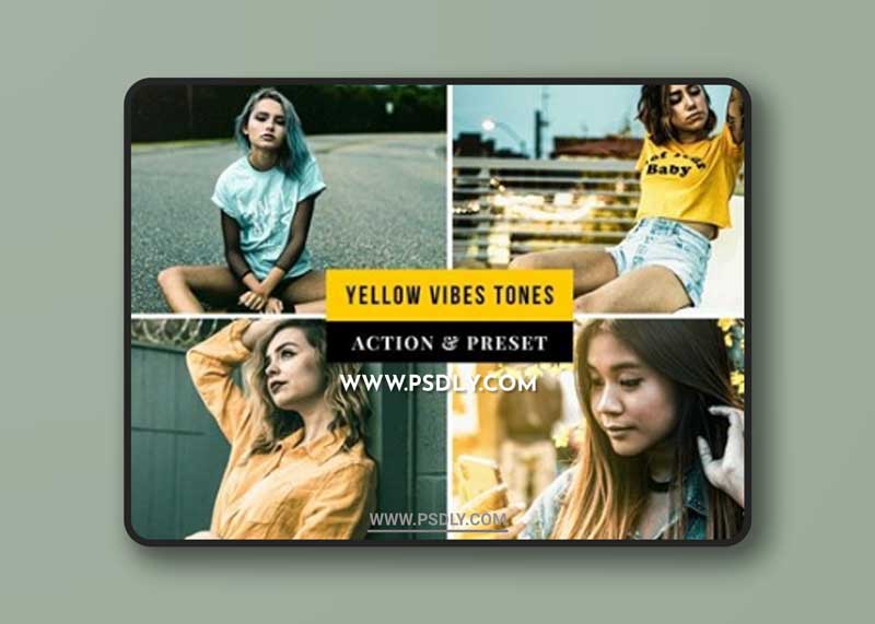 Yellow Vibes Tones Action & Lightroom Preset