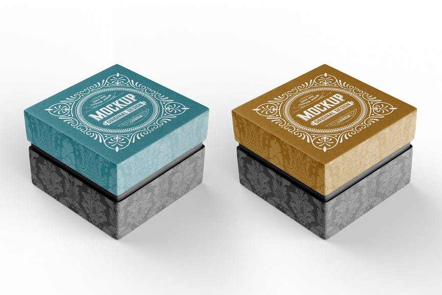 Gift Cardboard Box Mockup RDRGWTU