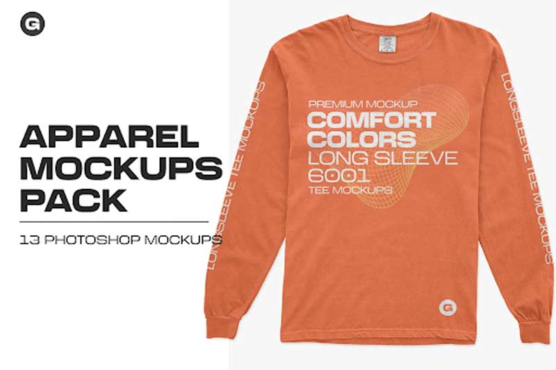 CreativeMarket - Comfort Colors Long Sleeve Mockups 5934053