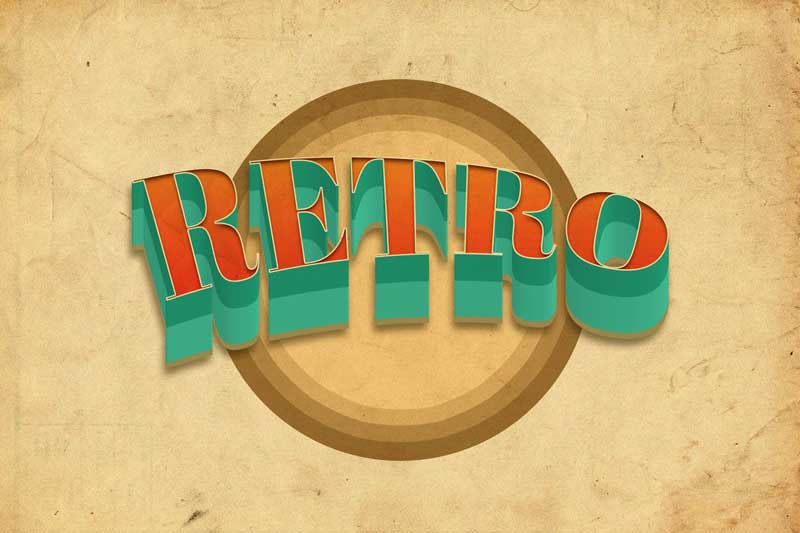 Retro Text Effect Logo Mockup TR7SNEP