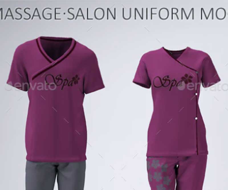 GraphicRiver - Spa, Hair and Beauty Salon Staff, Massage Therapy Uniforms Mock-Up 23602504