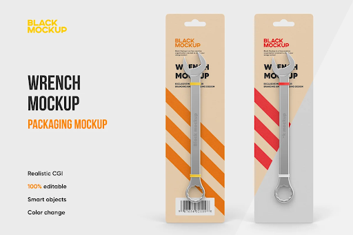 CreativeMarket - Wrench mockup 5300284