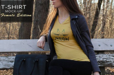 CM - Female T-Shirt Mock Up 1313221
