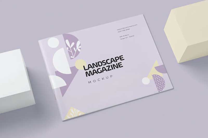 Landscape US Letter Magazine Mockups EYMMG35