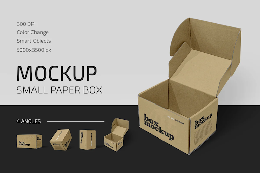 CreativeMarket - Small Paper Box Mockup Set 5305688