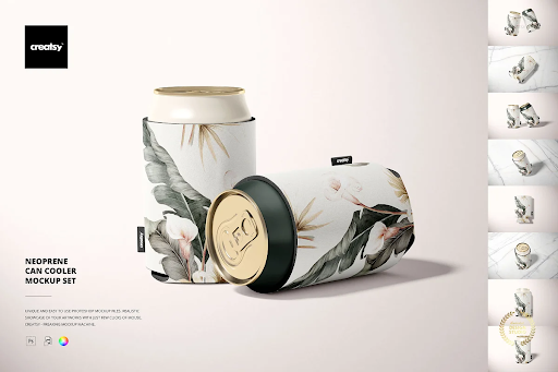 CreativeMarket - Neoprene Can Cooler Mockup Set 5479804