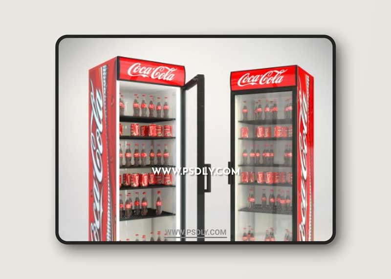 refrigerator coca-cola 3D model