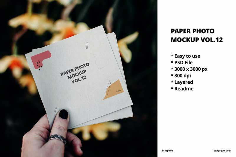 Paper Photo Mockup Vol.12 AFVD6WW