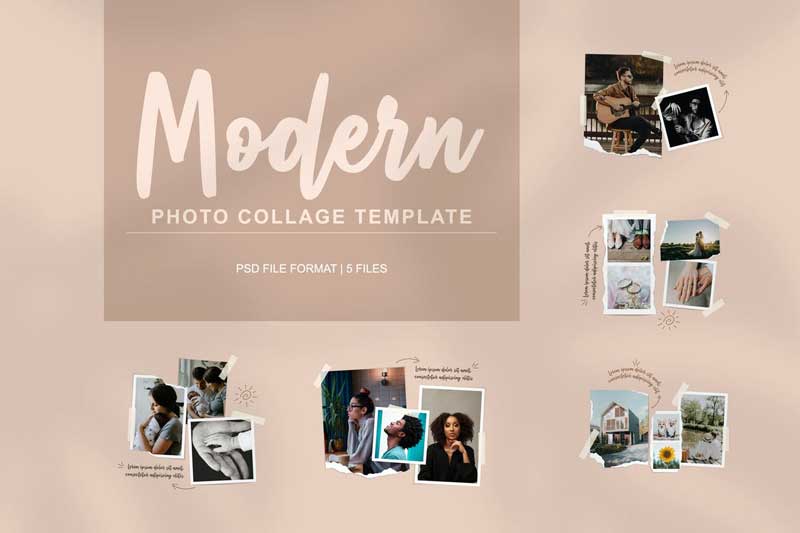Modern Photo Collage Template 94AEBT7