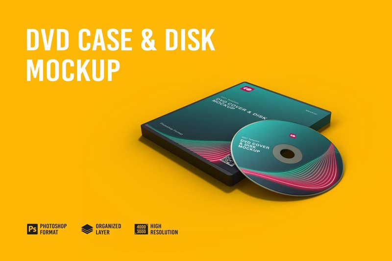 DVD Case & Disk Mockup X9JEHJF
