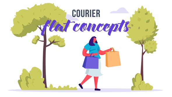 Videohive Courier - Flat Concept 33639411