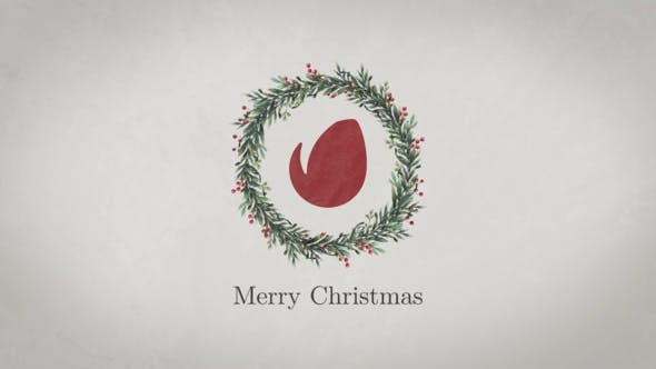 Videohive Christmas Wreath Logo 22991247