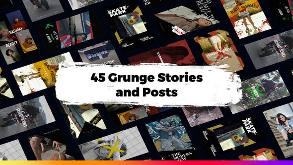 Videohive 45 Grunge Instagram Stories 34003239