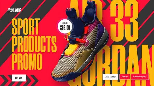 Videohive Sport Products Sale Promo. Sneakers 33971688