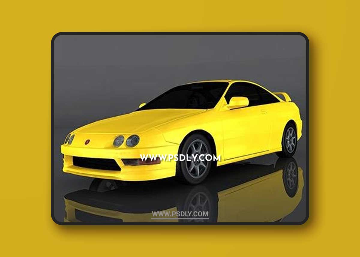 2001 Acura Integra Type 3d model Model o175639
