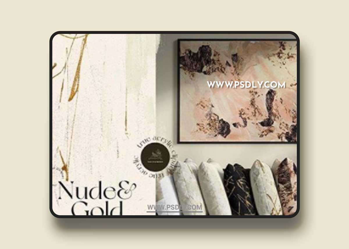 Acrylic Nude and Gold