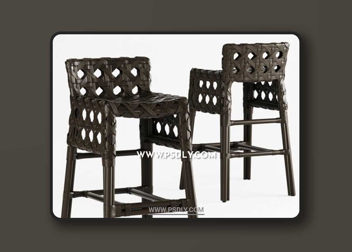 Arteriors Richmond Bar Stool 3D Models