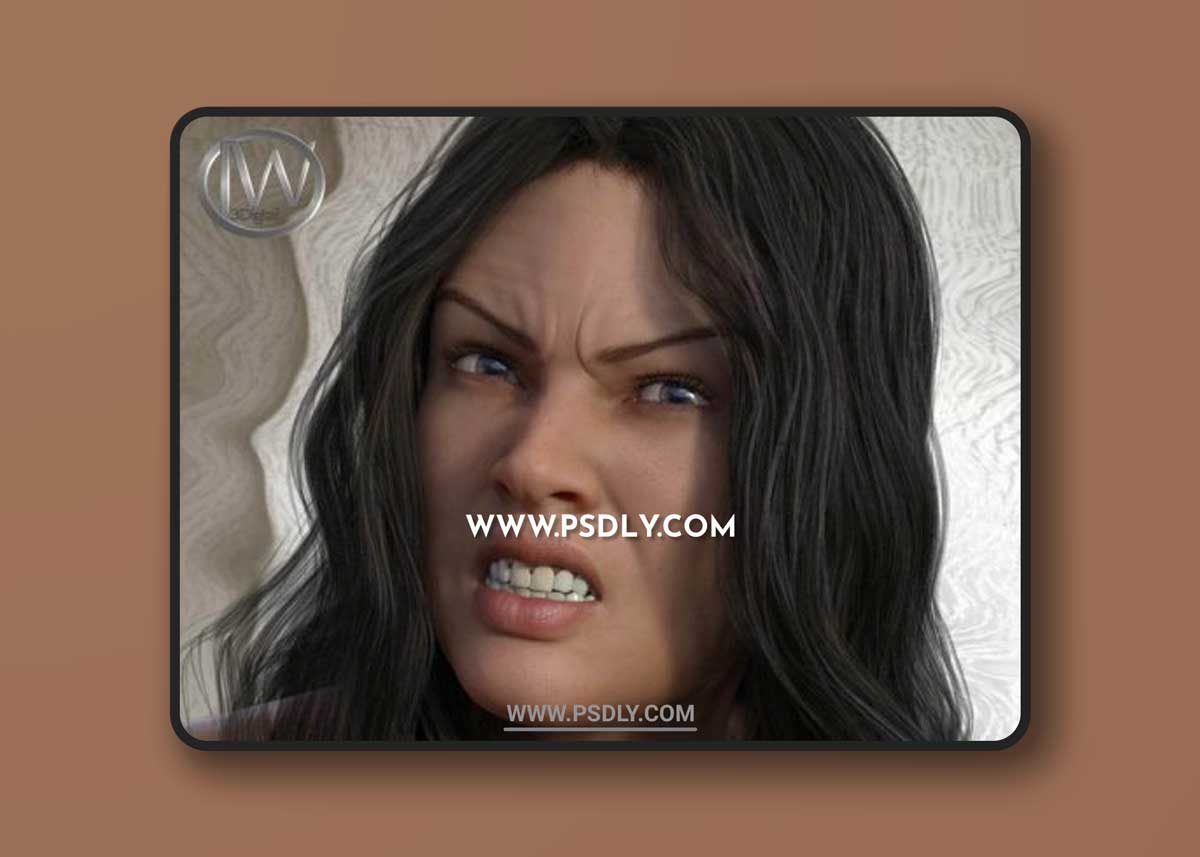 Beautiful Warrior – Expressions for Genesis 8 Female and Gia 8 3D Models