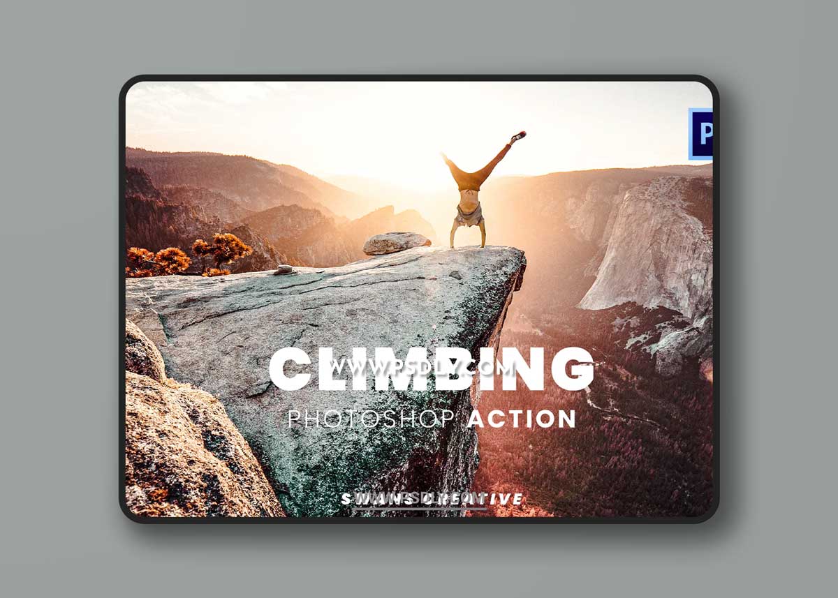 Climbing Photoshop Action