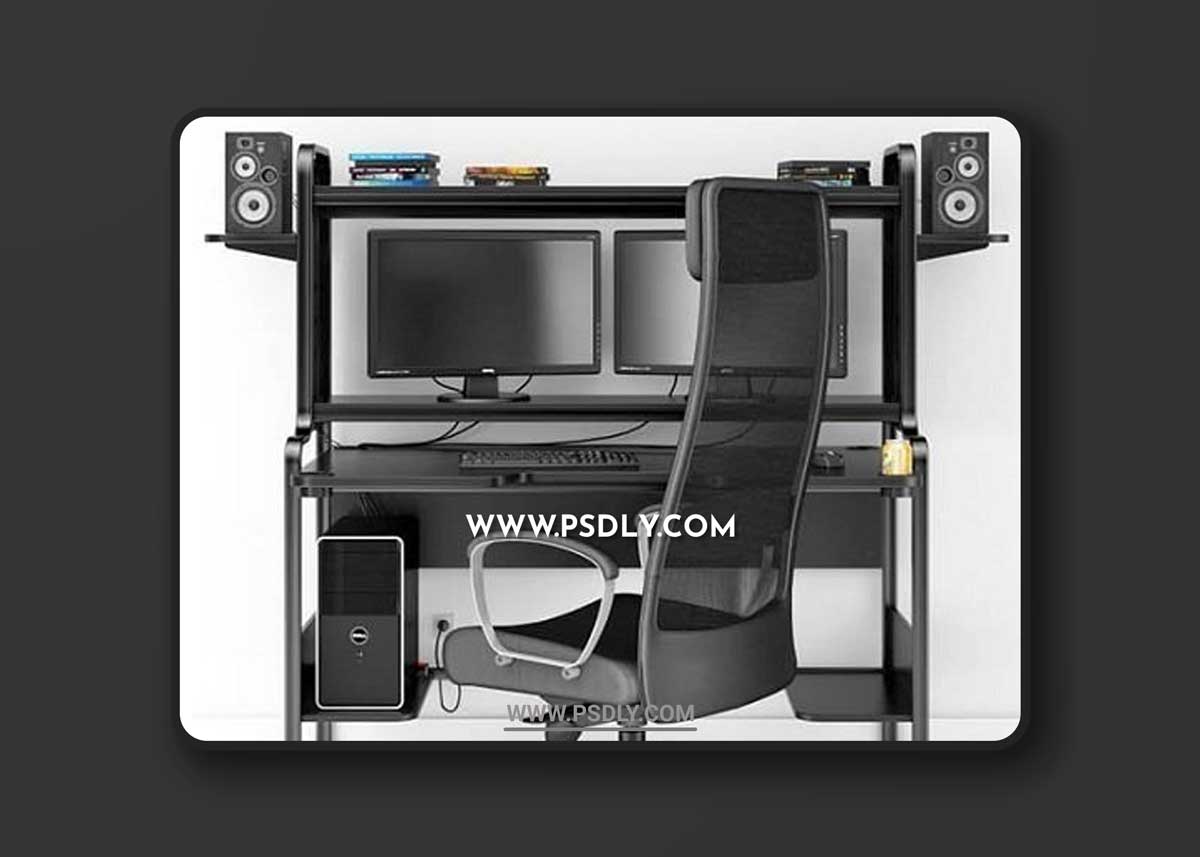 Computer set 3d Model