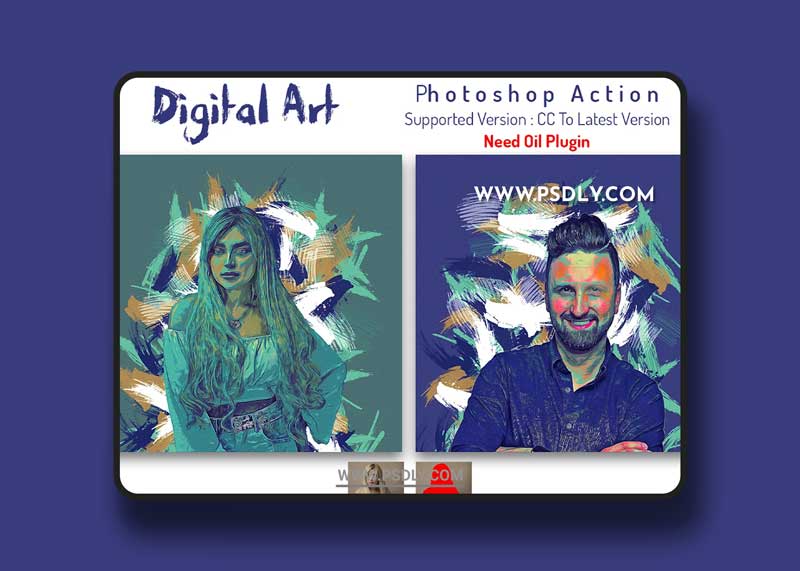 CreativeMarket - Digital Art Photoshop Action 6451999