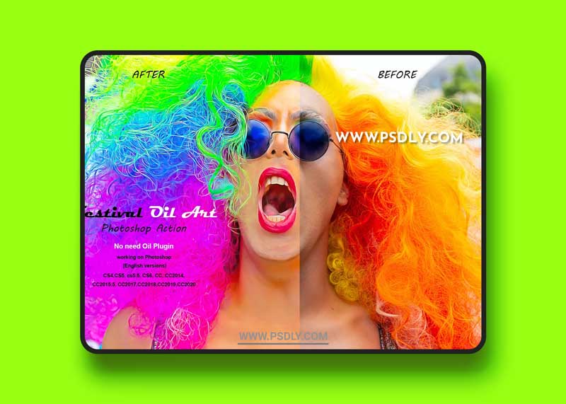 CreativeMarket - Festival Oil Art Photoshop Action 5340252