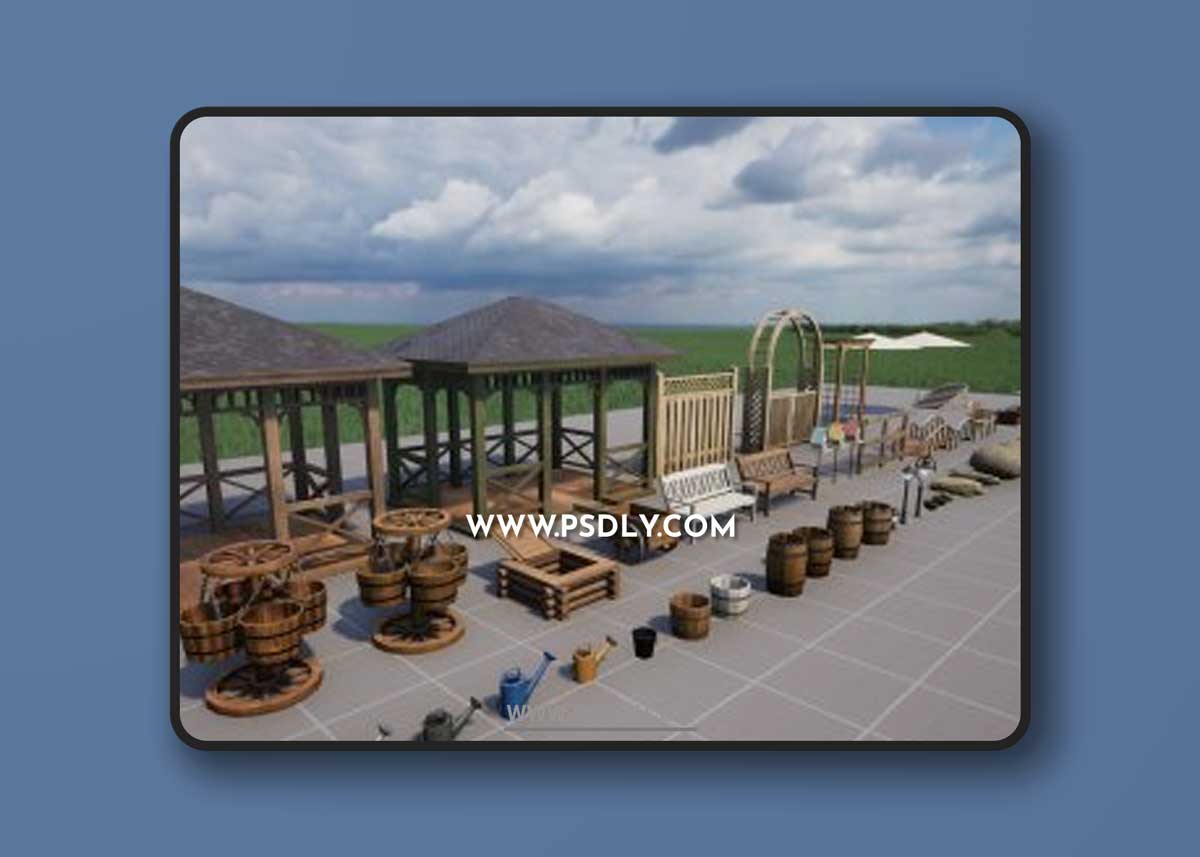 Garden Environment 3D Models