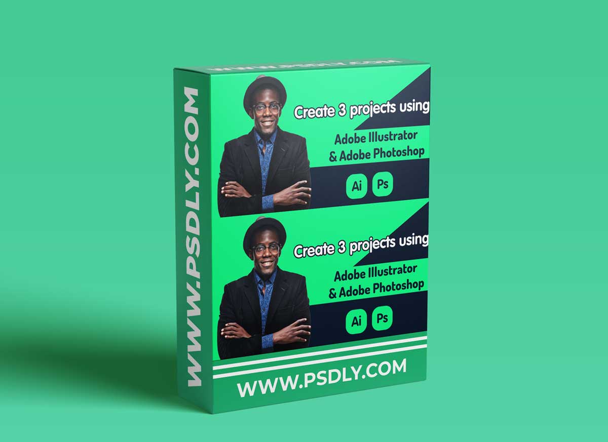 Graphic design for beginners: Create 3 projects in Adobe Photoshop and Adobe Illustrator