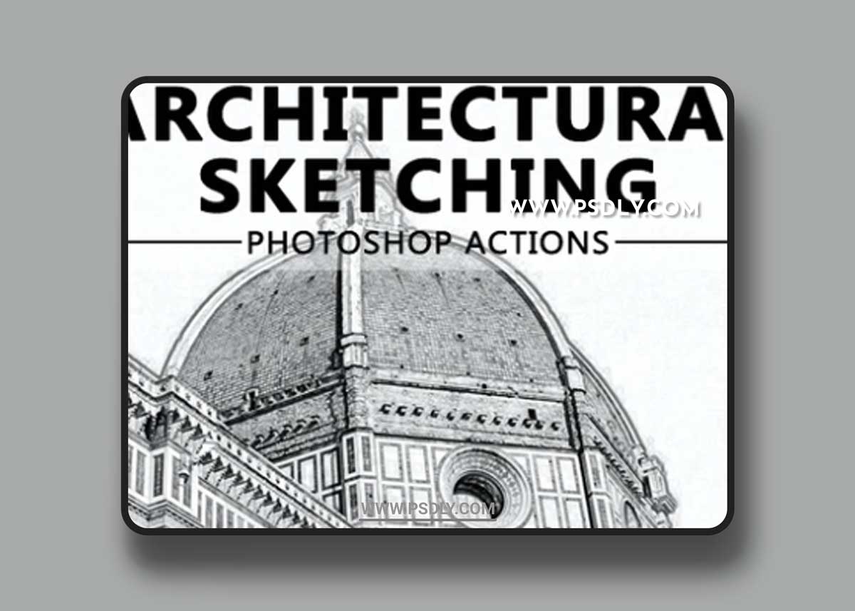 GraphicRiver - Architectural Pencil Sketching Photoshop Action 20478612
