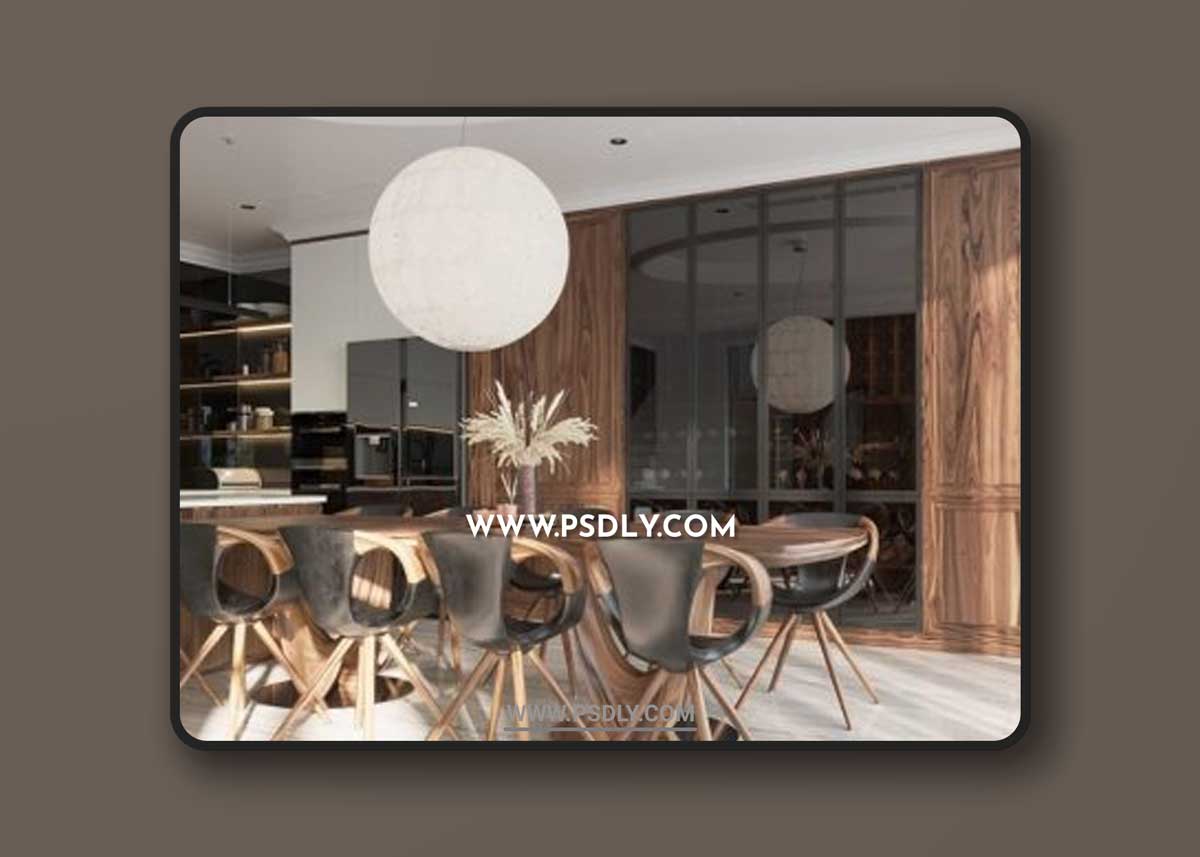 Kitchen / Dining room Scene by DoManh 3D Models