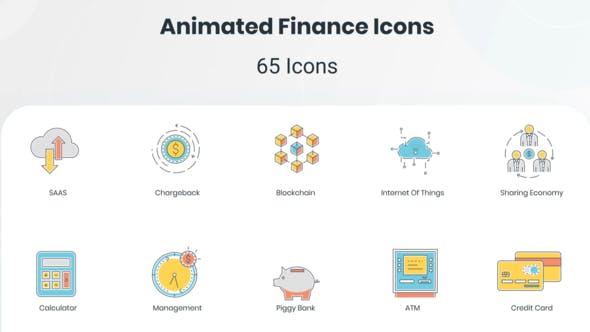Videohive Animated Finance Icon Set 33860183